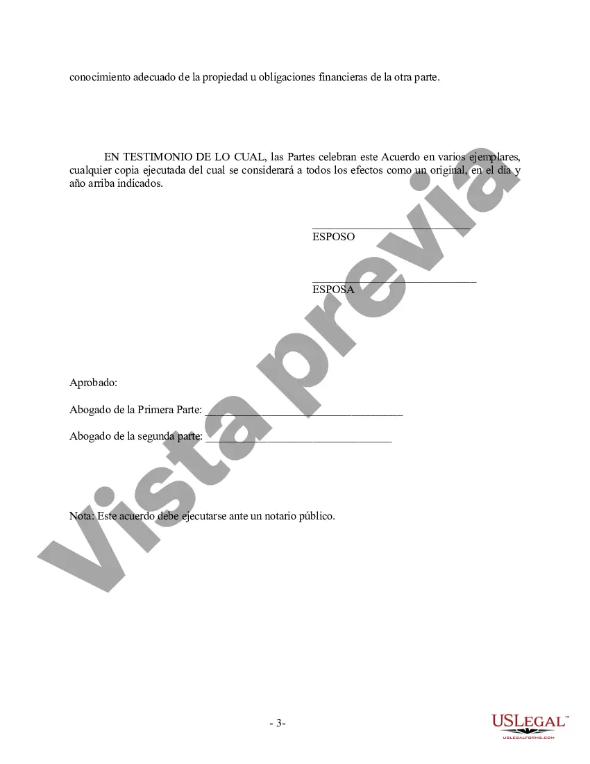 Preview Enmienda al Acuerdo Prenupcial o Prematrimonial