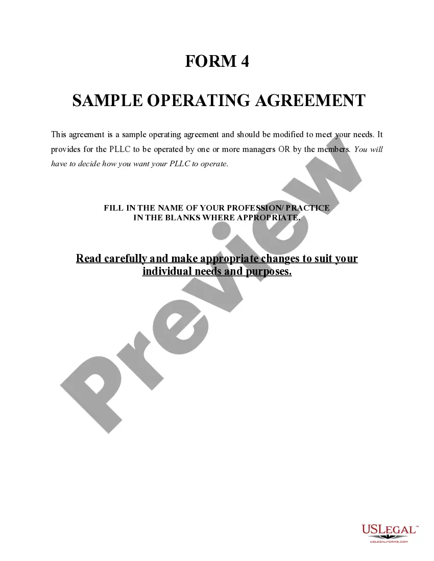 Preview Utah Professional Limited Liability Company PLLC Formation Package