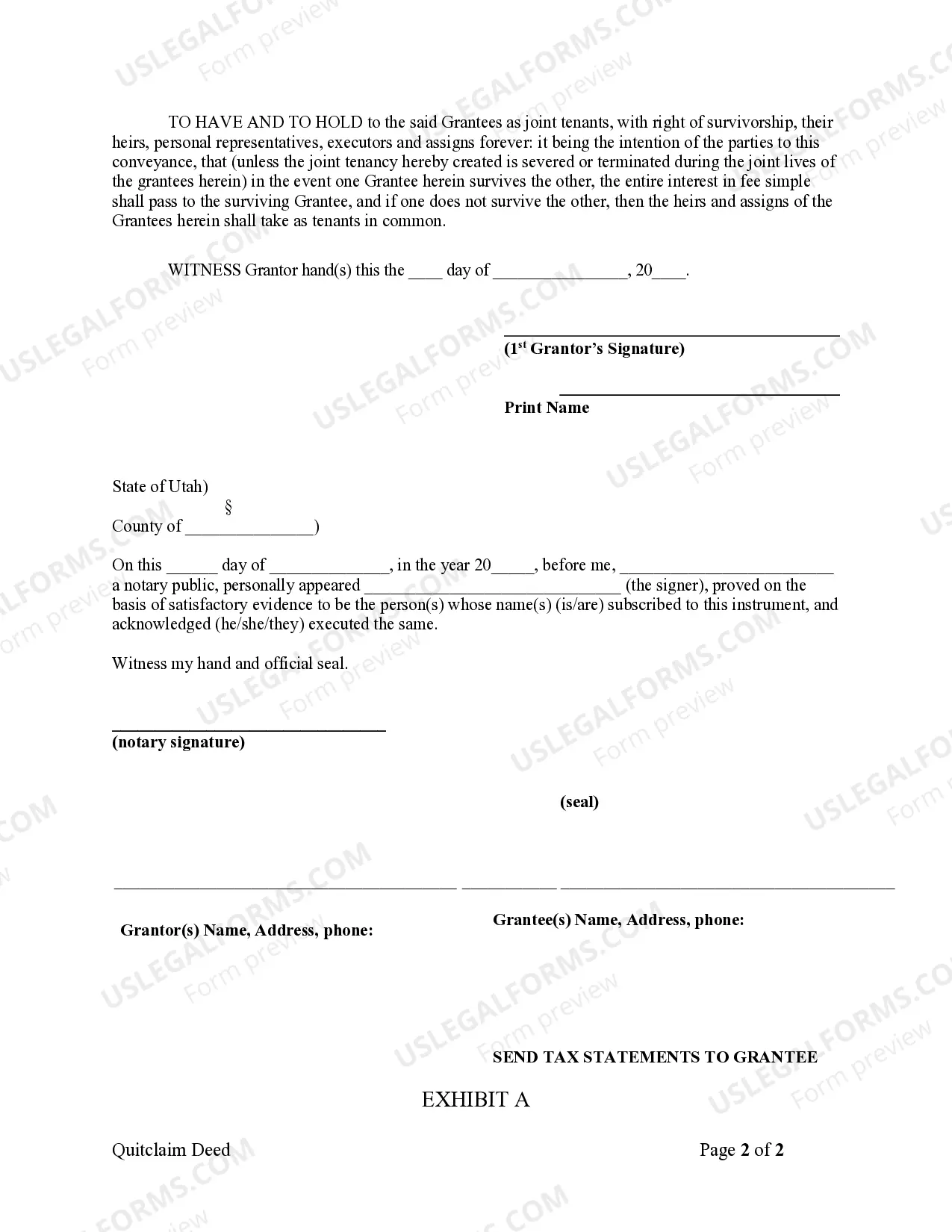 Preview Quitclaim Deed from Individual to Husband and Wife