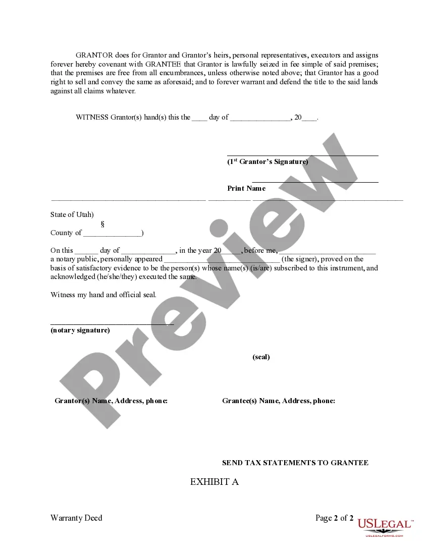 Preview Warranty Deed from Individual to a Trust