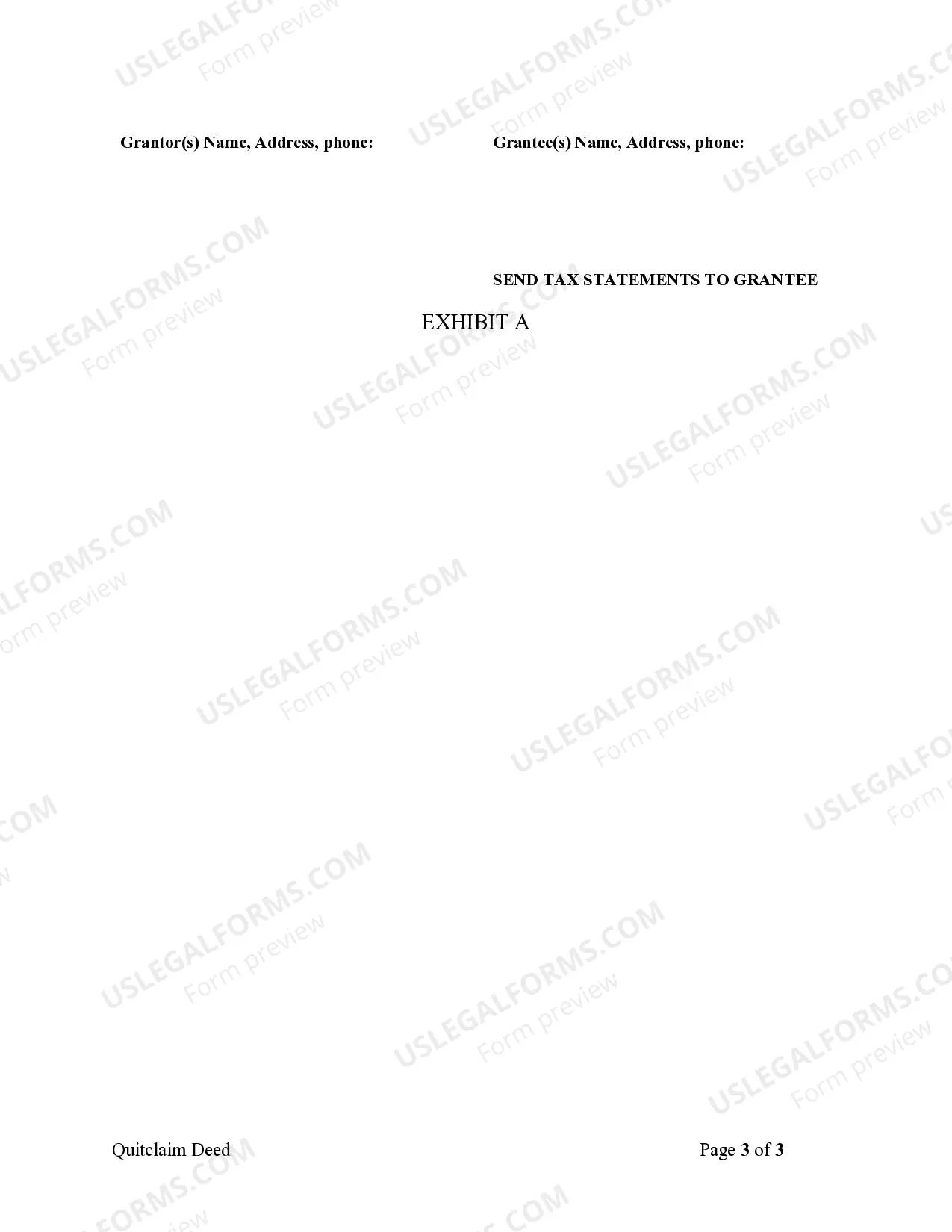 Preview Quitclaim Deed from Husband and Wife to Husband and Wife