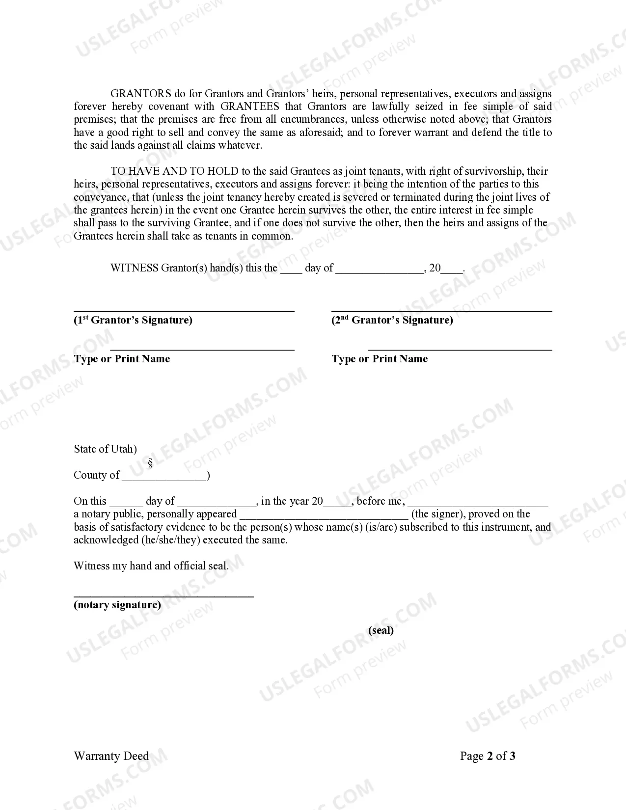 Preview Warranty Deed from Husband and Wife to Husband and Wife
