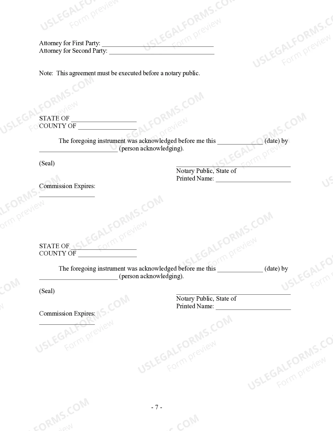 Preview Postnuptial Property Agreement
