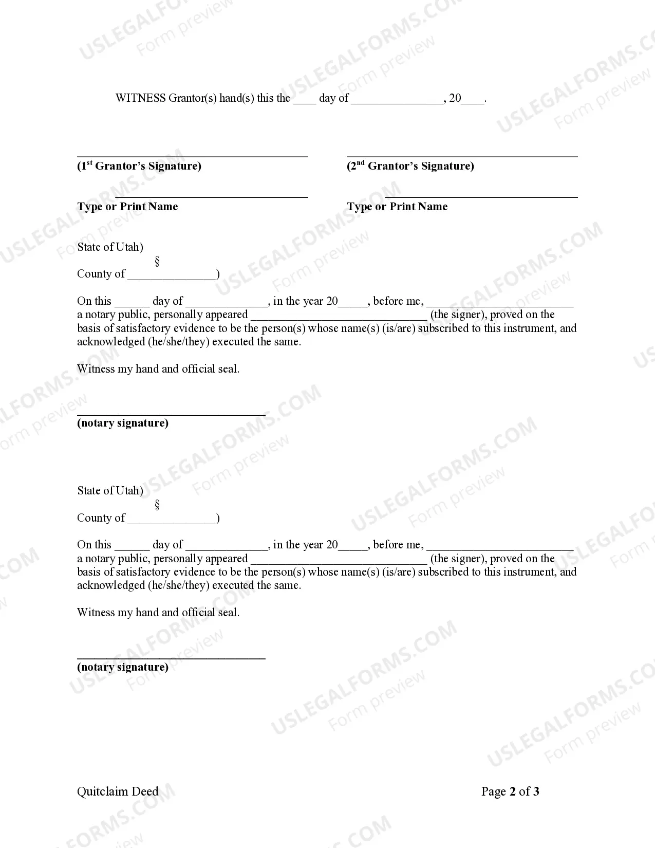 Preview Quitclaim Deed from Husband and Wife to an Individual