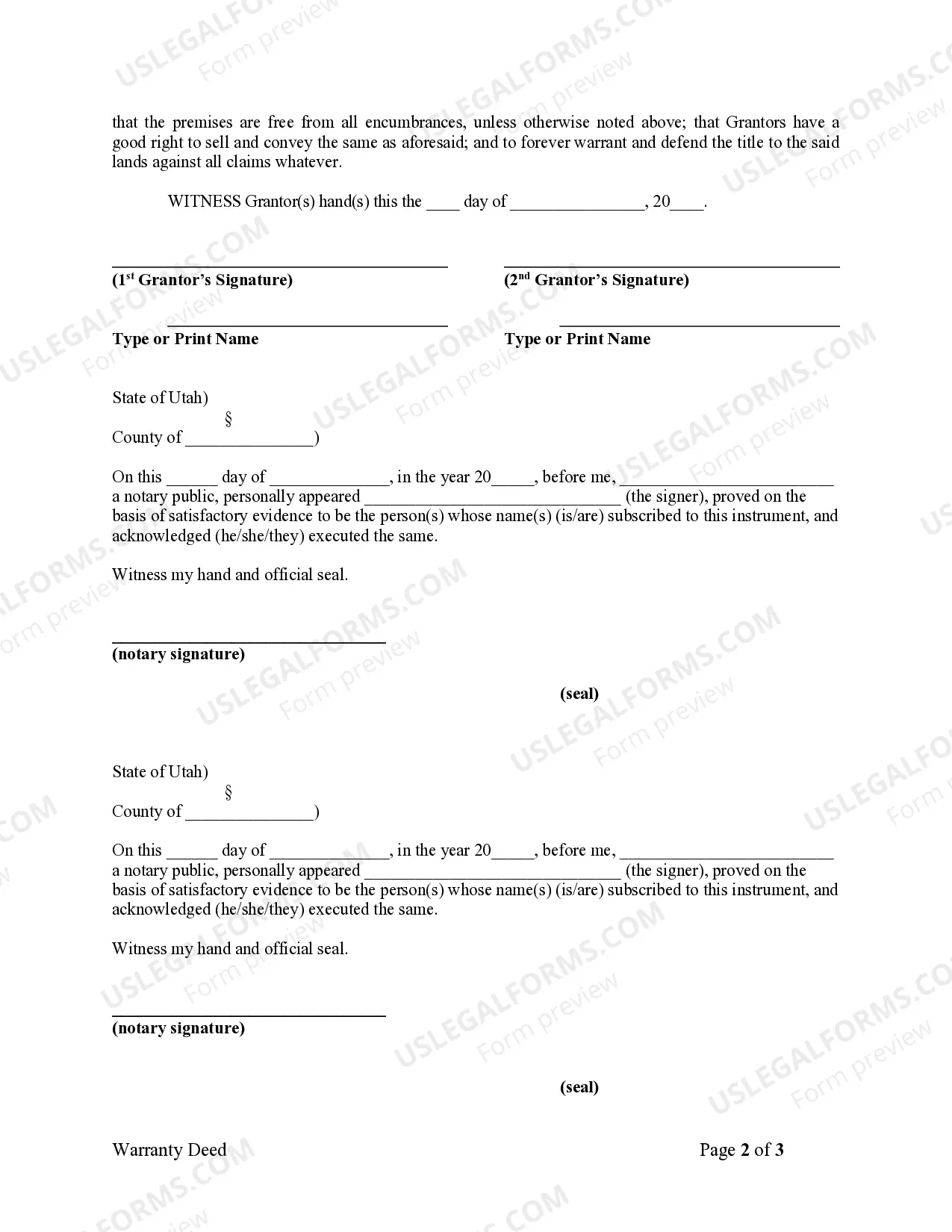 Preview Warranty Deed from Husband and Wife to an Individual