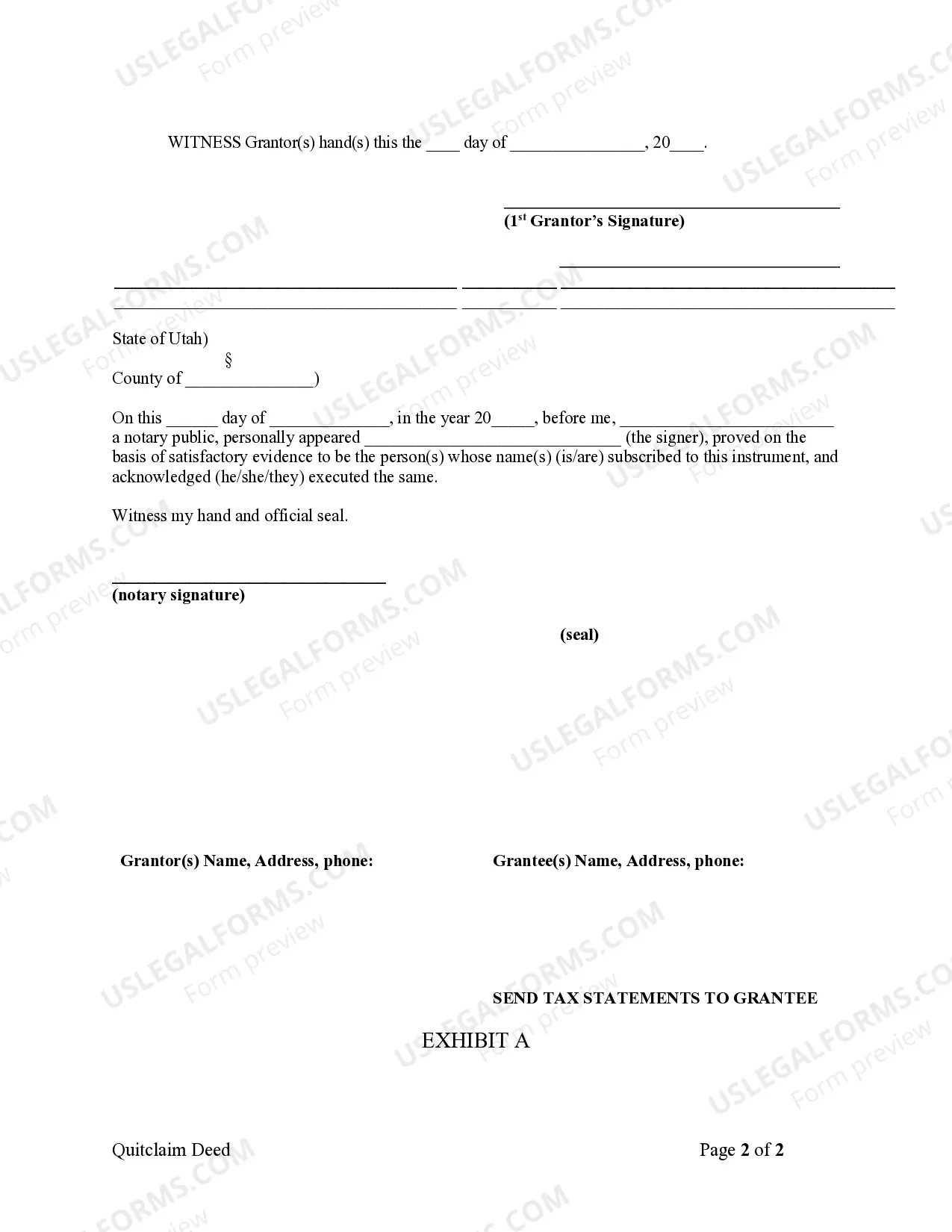 Preview Quitclaim Deed from Individual to Individual