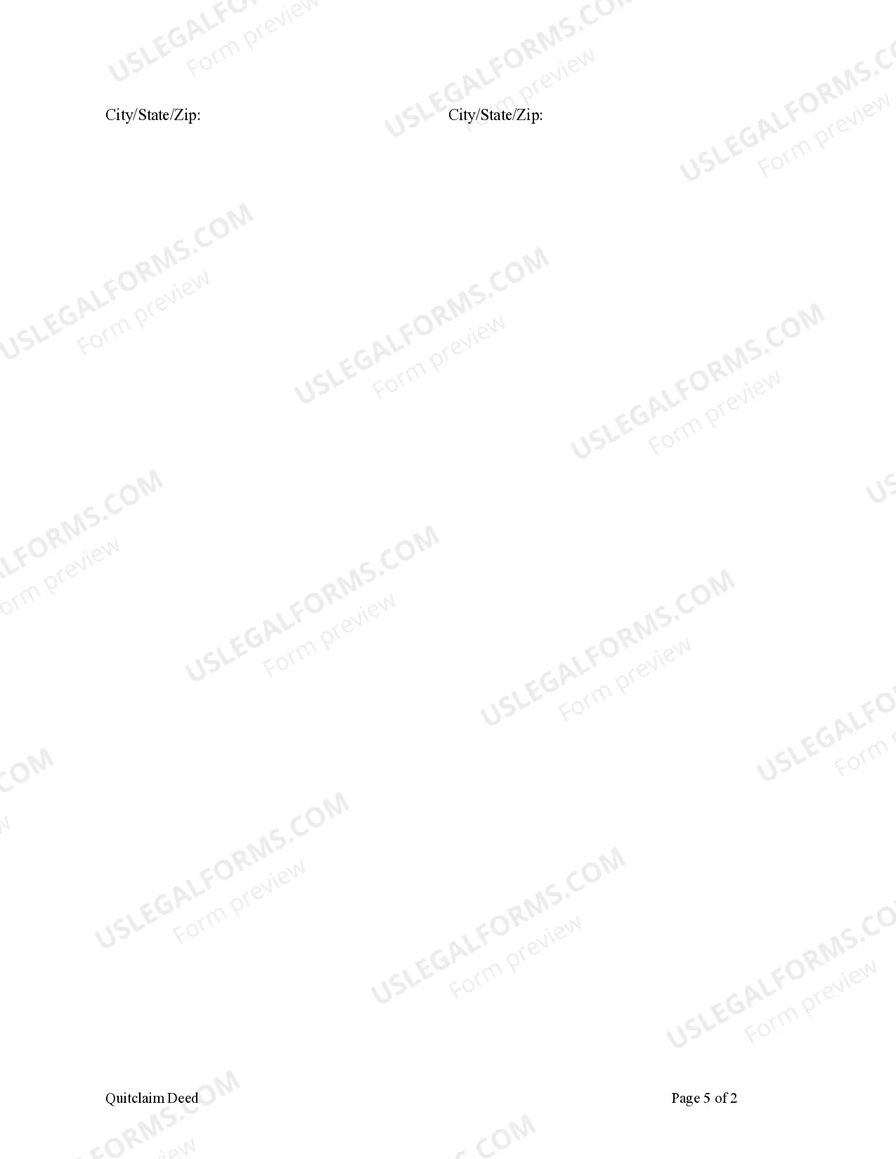 Preview Quitclaim Deed - Two Individuals to Two Individuals