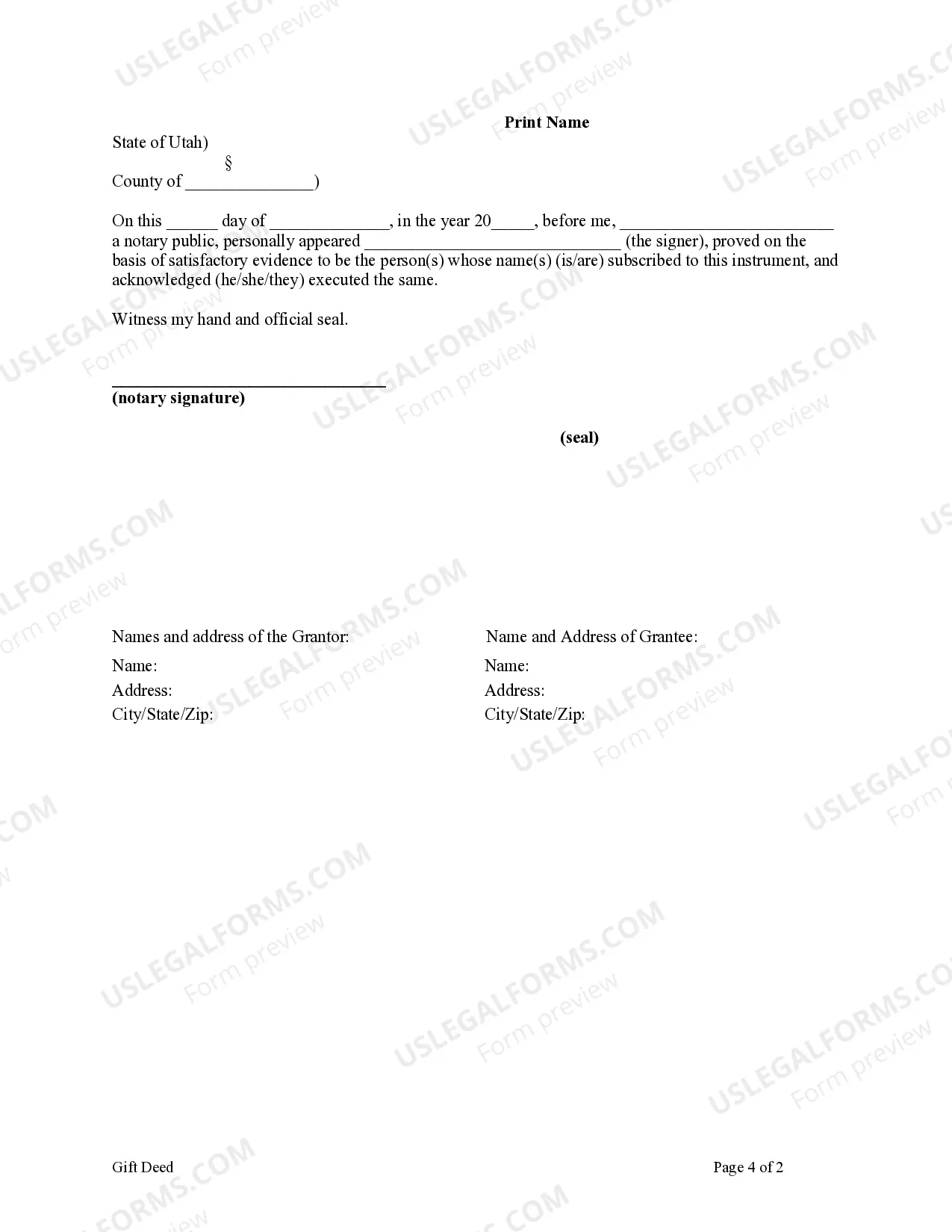 Preview Gift Deed from One Individual to Two Individuals