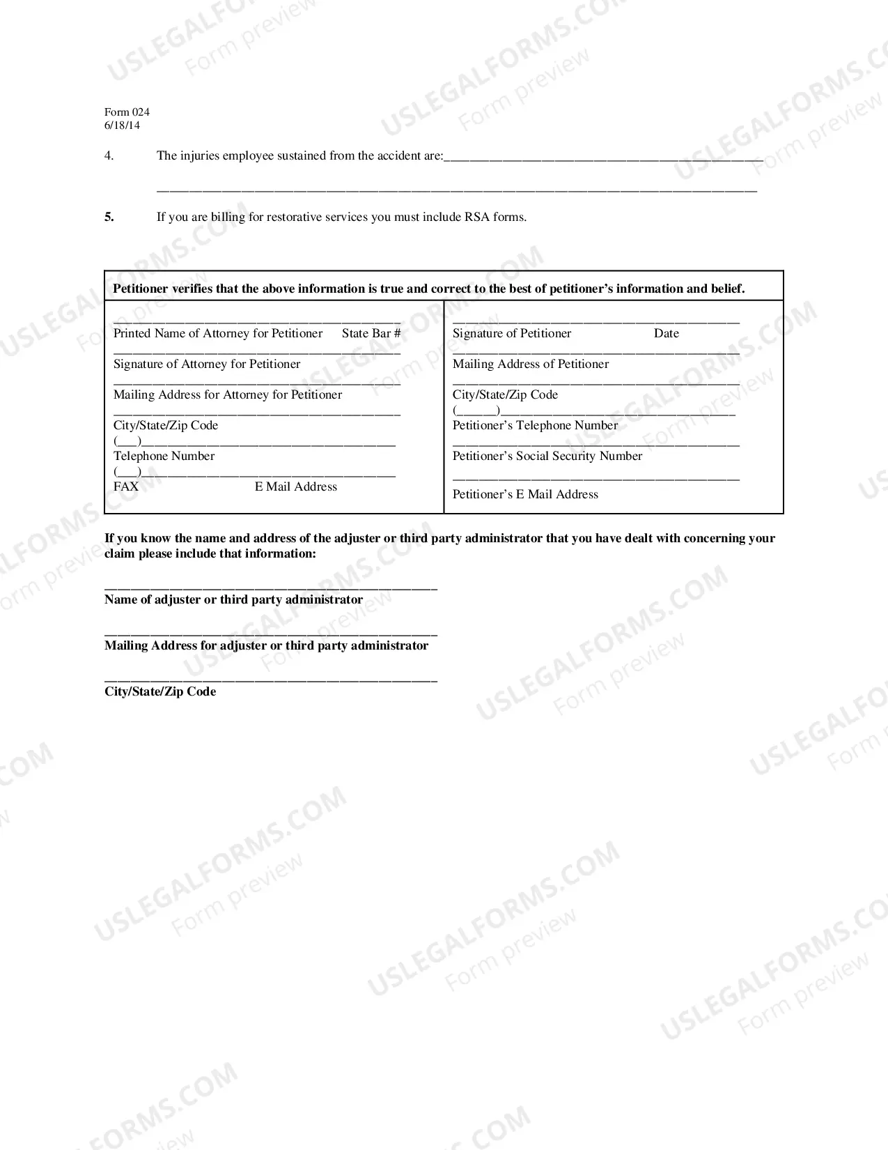 Preview Medical Care Provider Application for Hearing