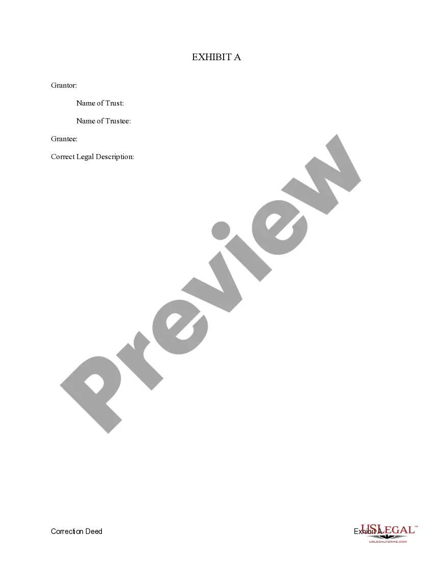 Get Correction Deed - Trust to an Individual Preview Correction Deed - Trust to an Individual