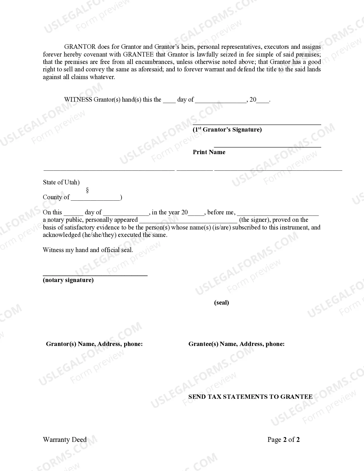 Preview Warranty Deed from Individual to Corporation