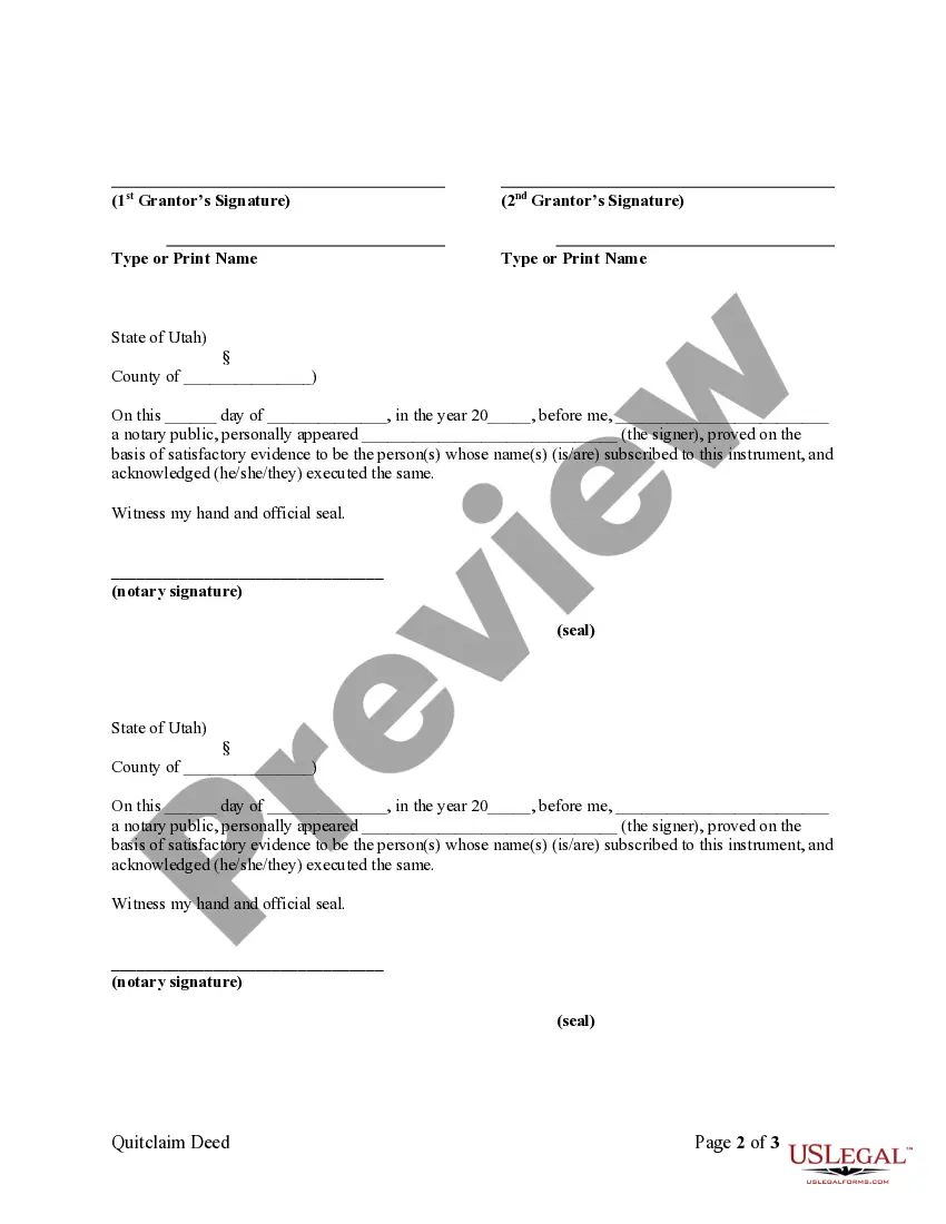 Preview Quitclaim Deed from Husband and Wife to Corporation