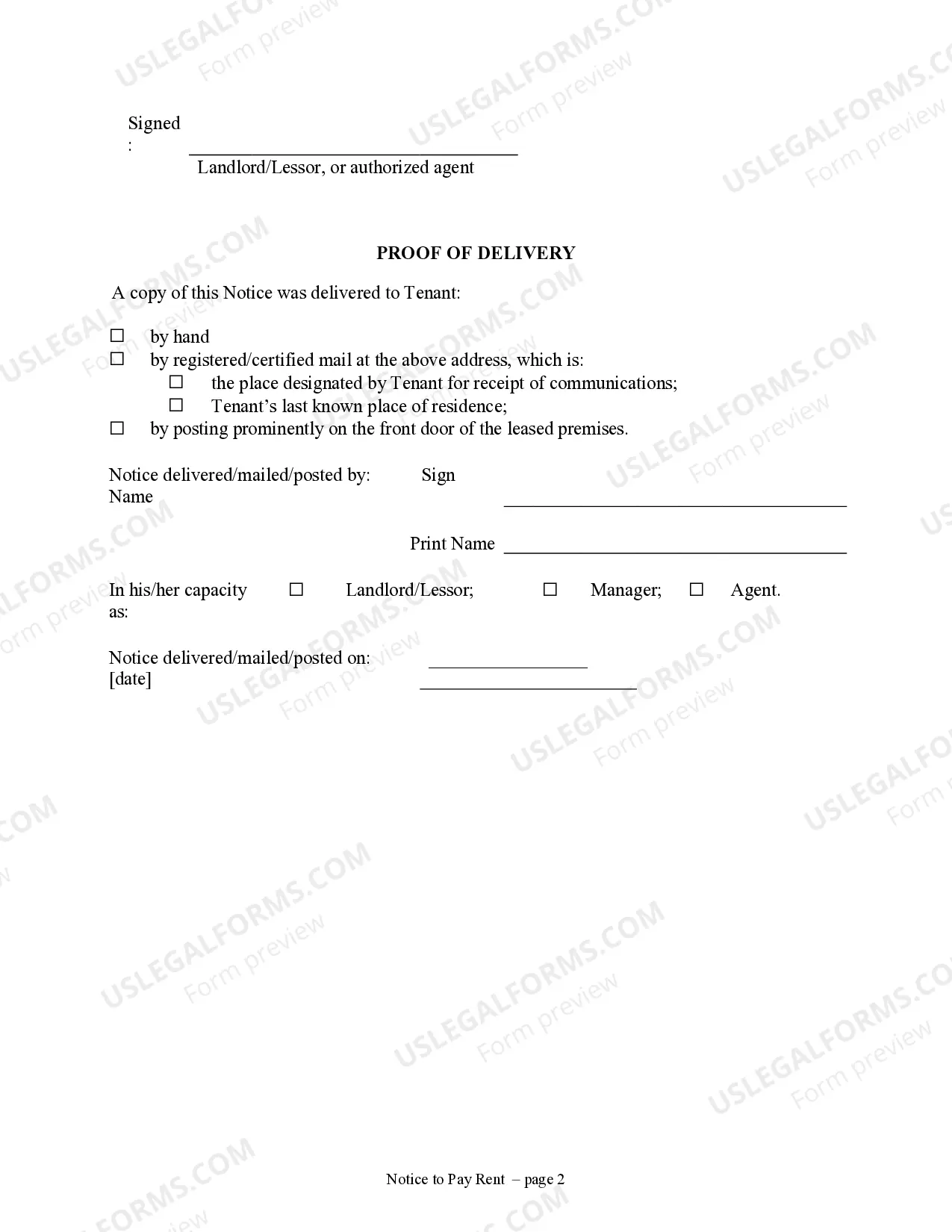Preview 3 Day Notice to Pay Rent or Lease Terminates for Residential Property