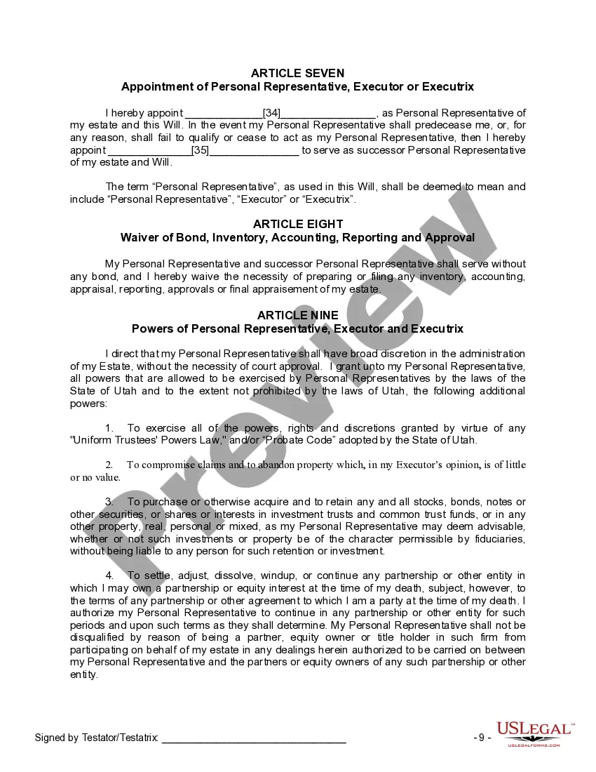 Preview Mutual Wills Package of Last Wills and Testaments for Man and Woman living together not Married with Adult Children