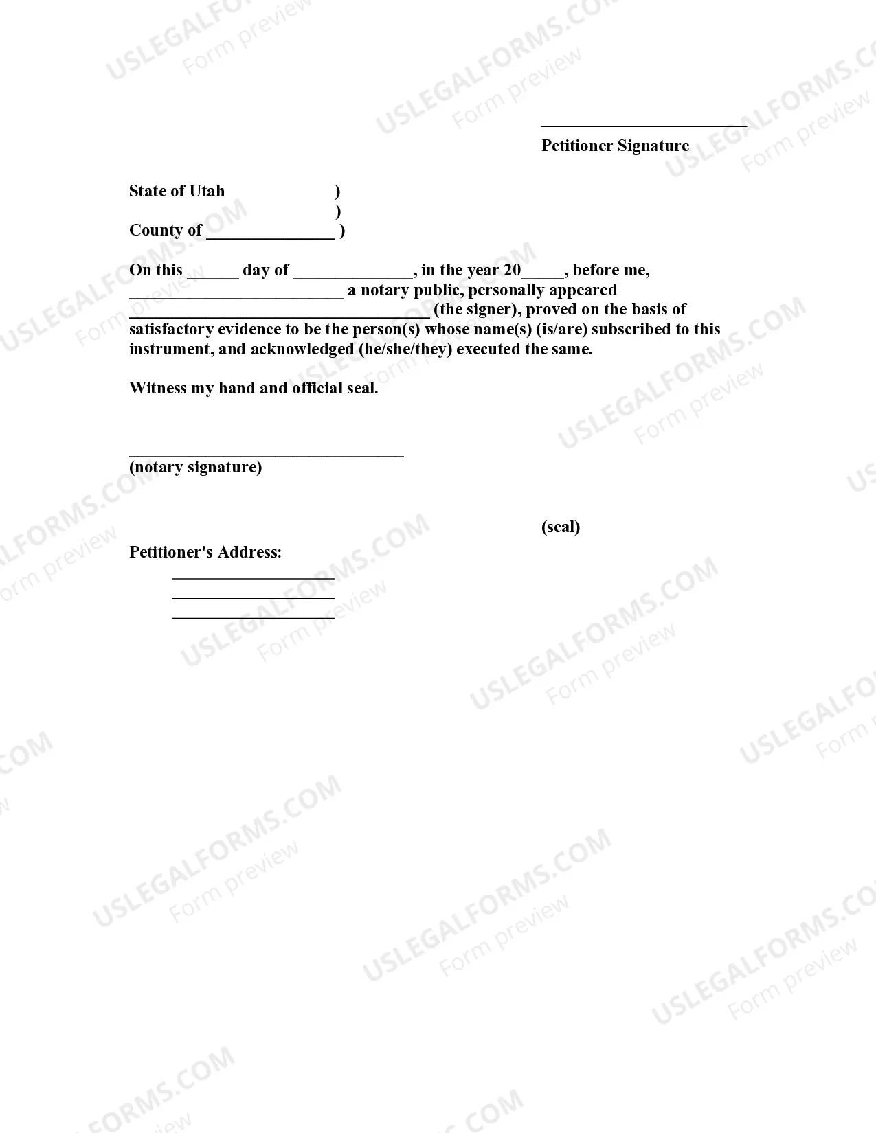 Preview Petition to Annul Marriage