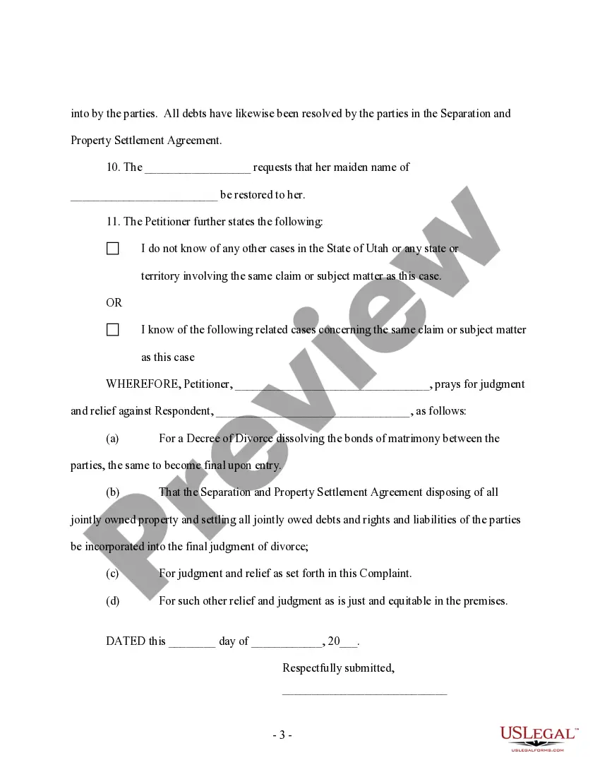 Get Complaint for Dissolution of Marriage Contract with Adult Children Preview Complaint for Dissolution of Marriage Contract with Adult Children