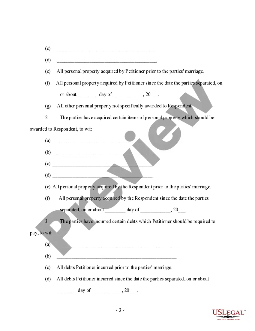 Preview Marital Domestic Separation and Property Settlement Agreement Adult Children
