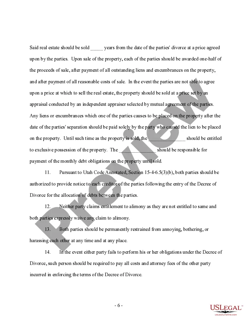 Preview Marital Domestic Separation and Property Settlement Agreement Adult Children