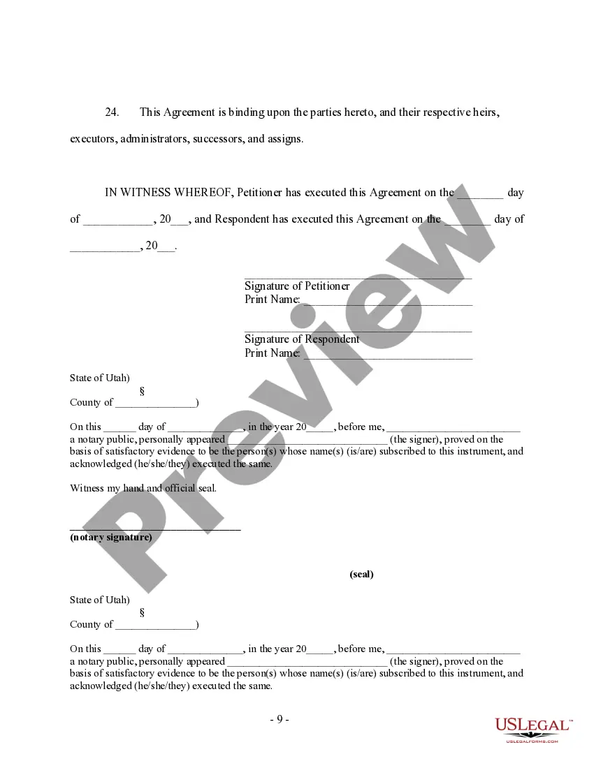 Preview Marital Domestic Separation and Property Settlement Agreement Adult Children