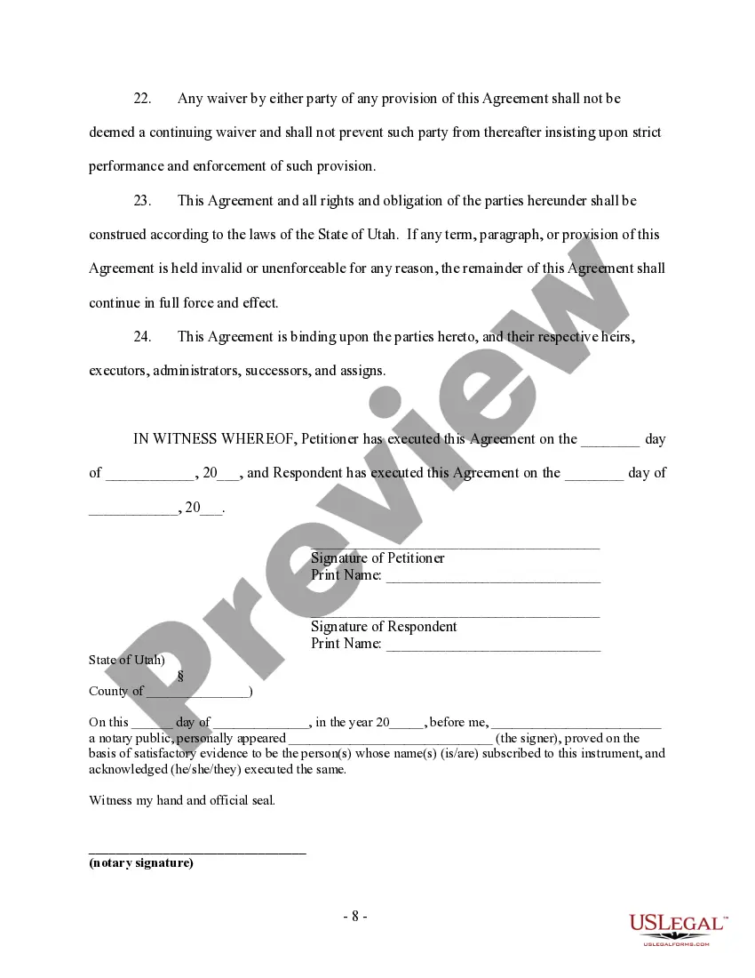 Get Marital Domestic Separation and Property Settlement Agreement no children Preview Marital Domestic Separation and Property Settlement Agreement no children