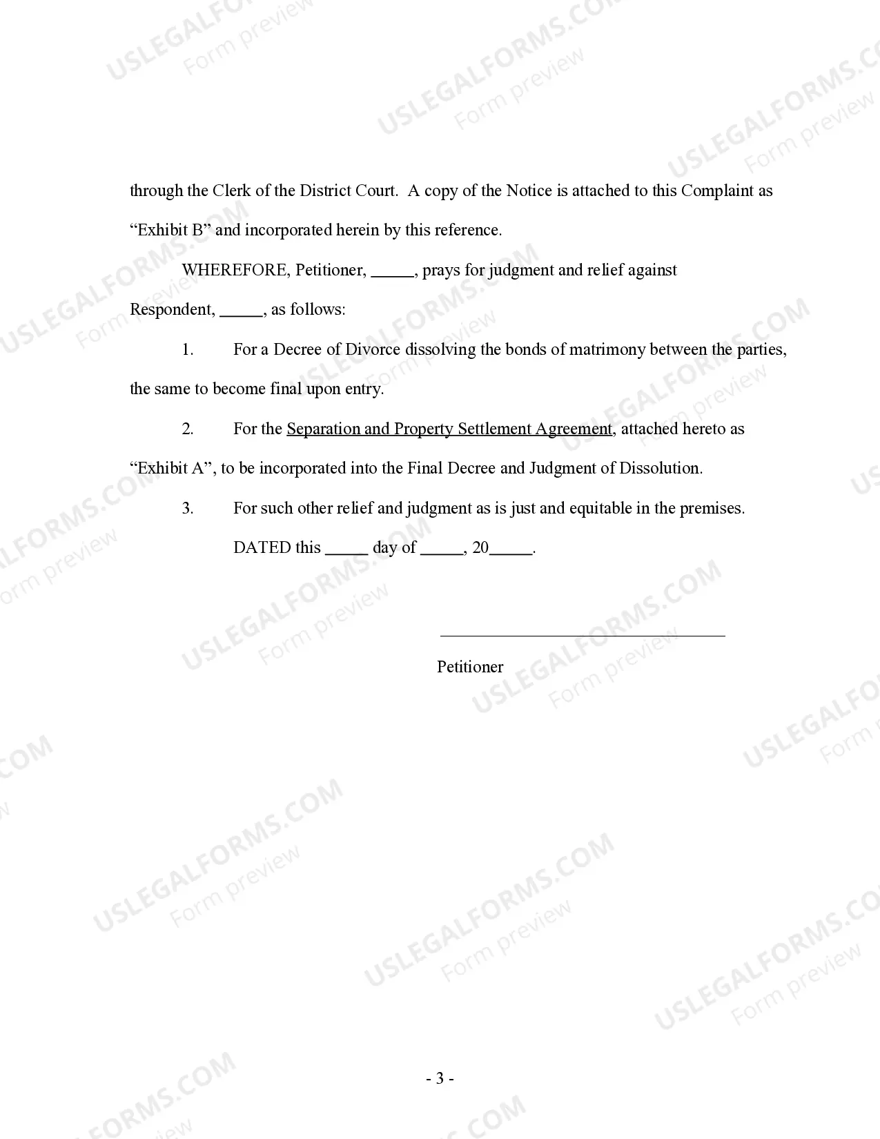 Preview Verified Complaint for Divorce for People with Adult and Minor Children