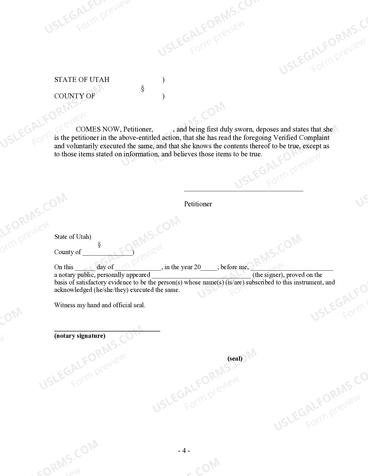 Preview Verified Complaint for Divorce for People with Adult and Minor Children