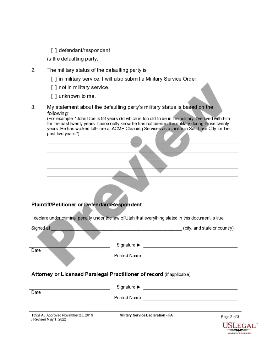 Get Non-Military Affidavit Preview Non-Military Affidavit