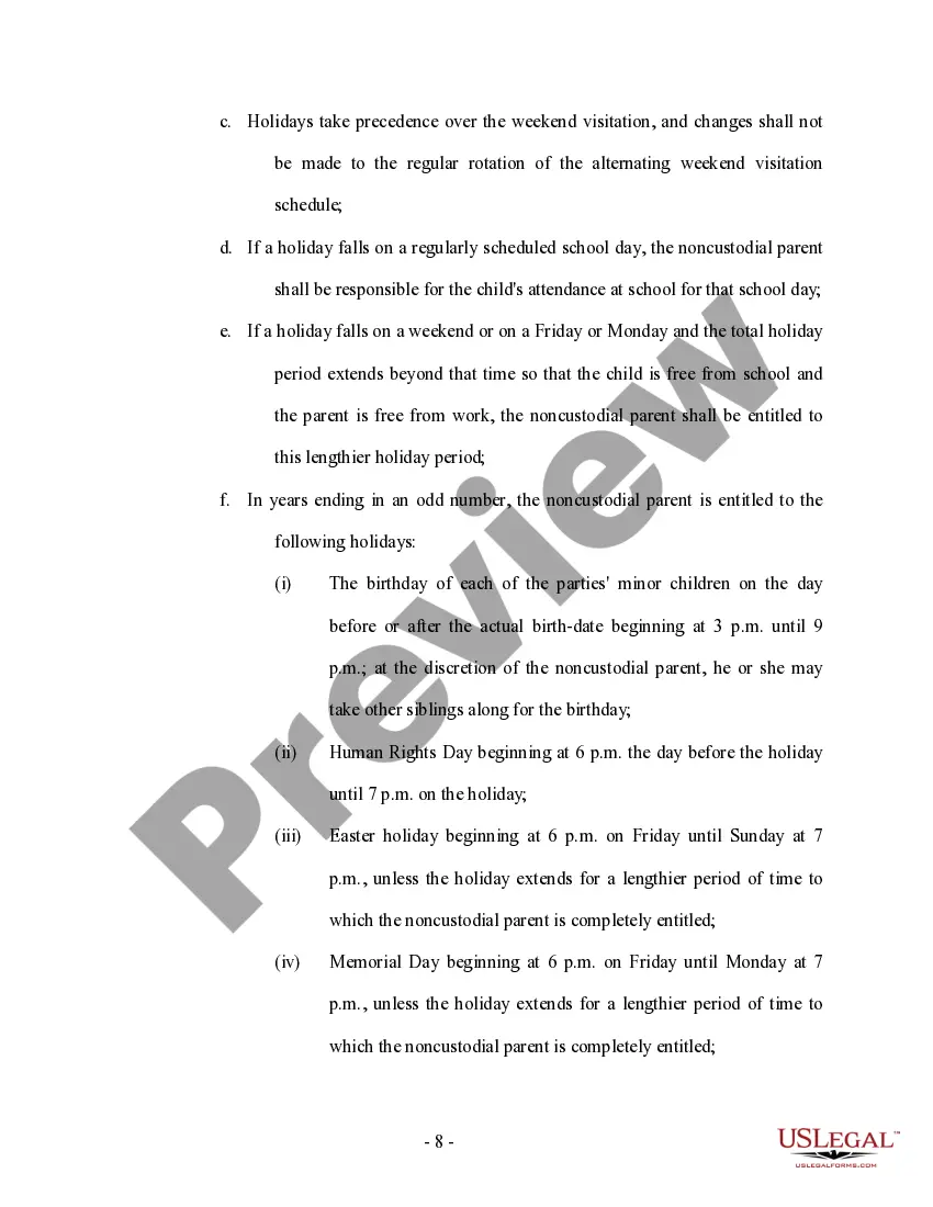 Preview Separation and Property Settlement Agreement