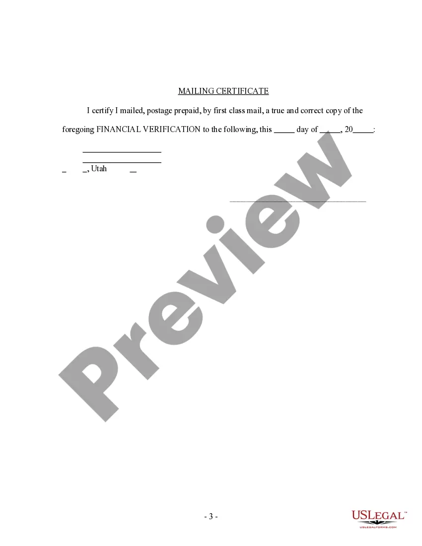 Preview Financial Verification