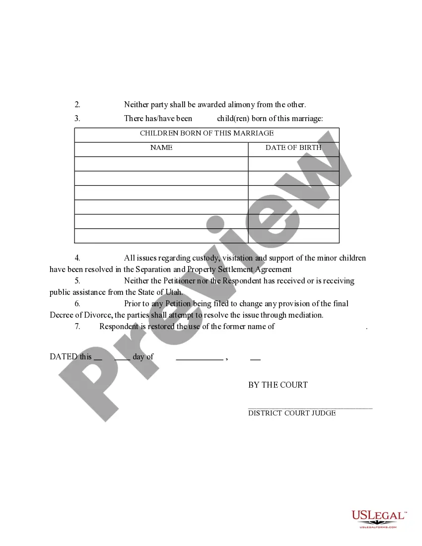 Get Decree of Divorce Preview Decree of Divorce