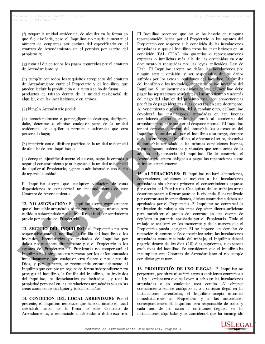 Preview Arrendamiento residencial o contrato de alquiler de mes a mes