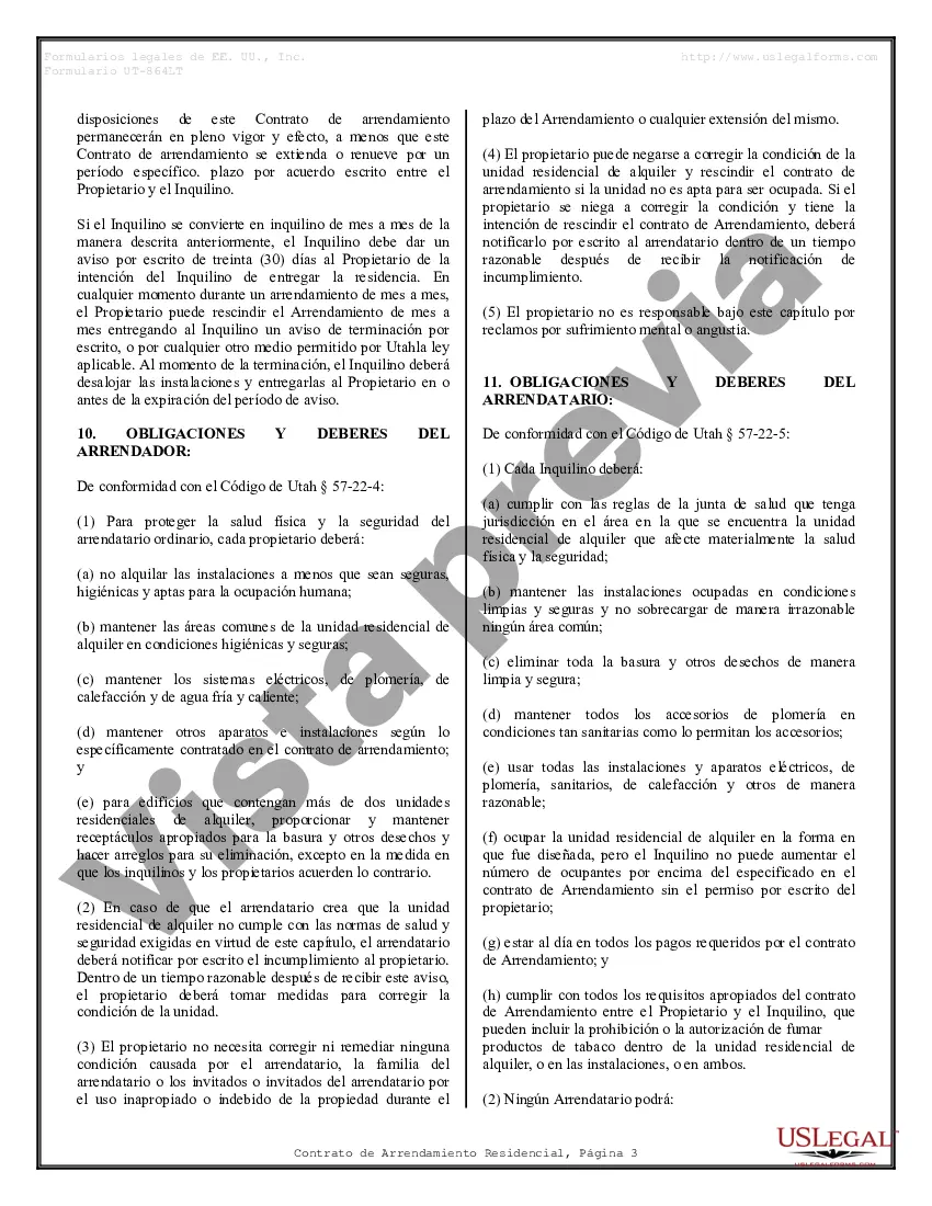 Preview Contrato de arrendamiento de alquiler residencial