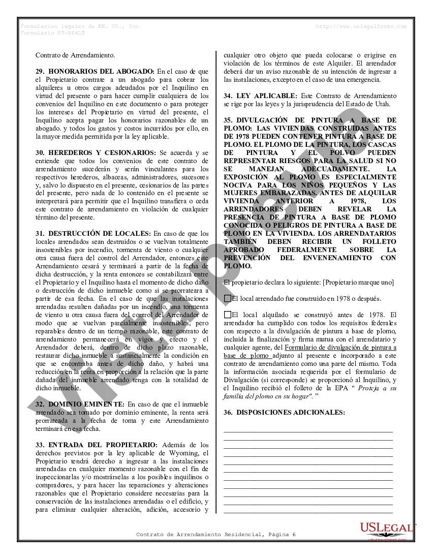 Preview Contrato de arrendamiento de alquiler residencial