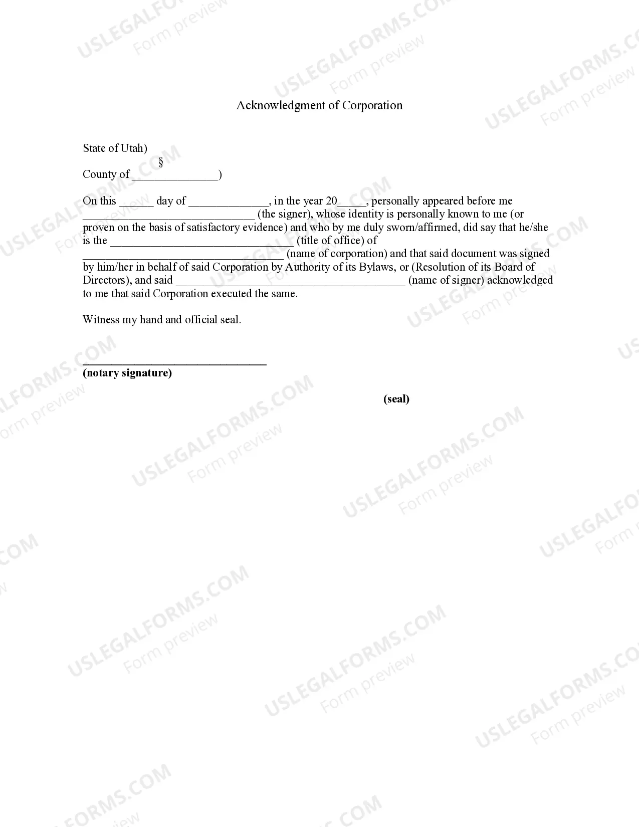 Preview Bill of Sale without Warranty by Corporate Seller