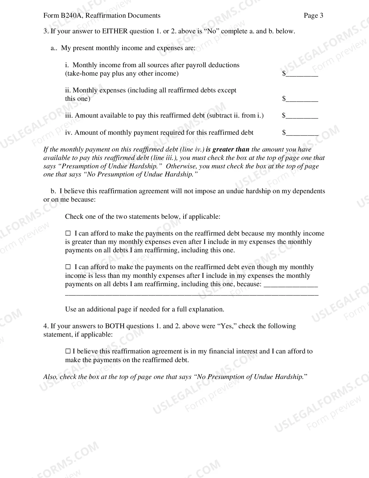 Preview Reaffirmation Agreement