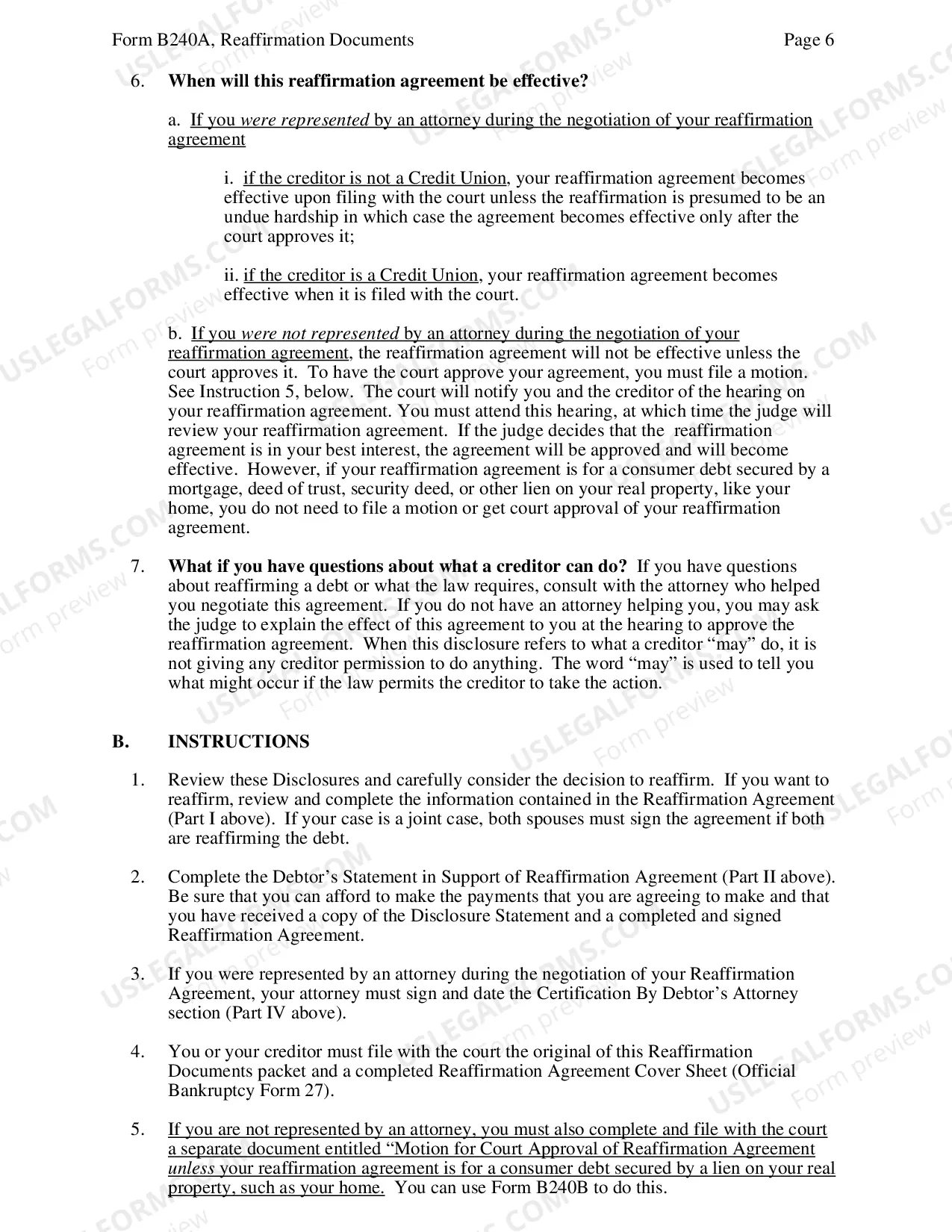 Preview Reaffirmation Agreement