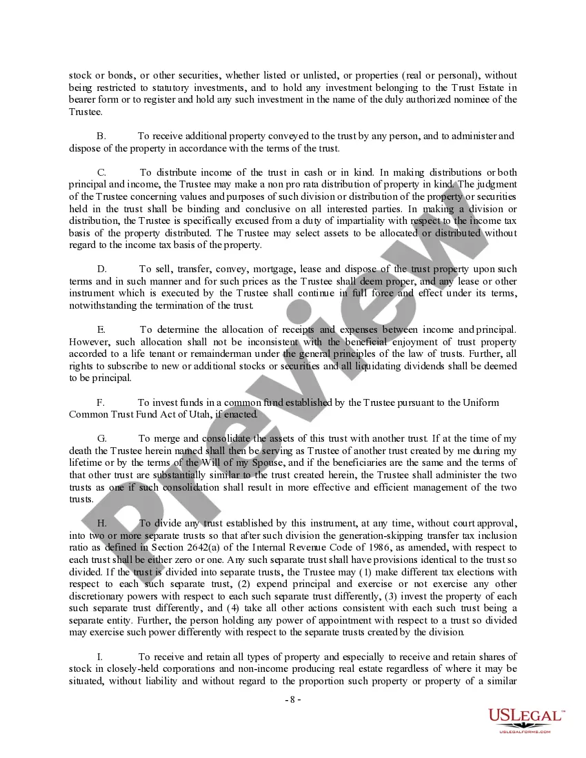 Preview Complex Will with Credit Shelter Marital Trust for Large Estates