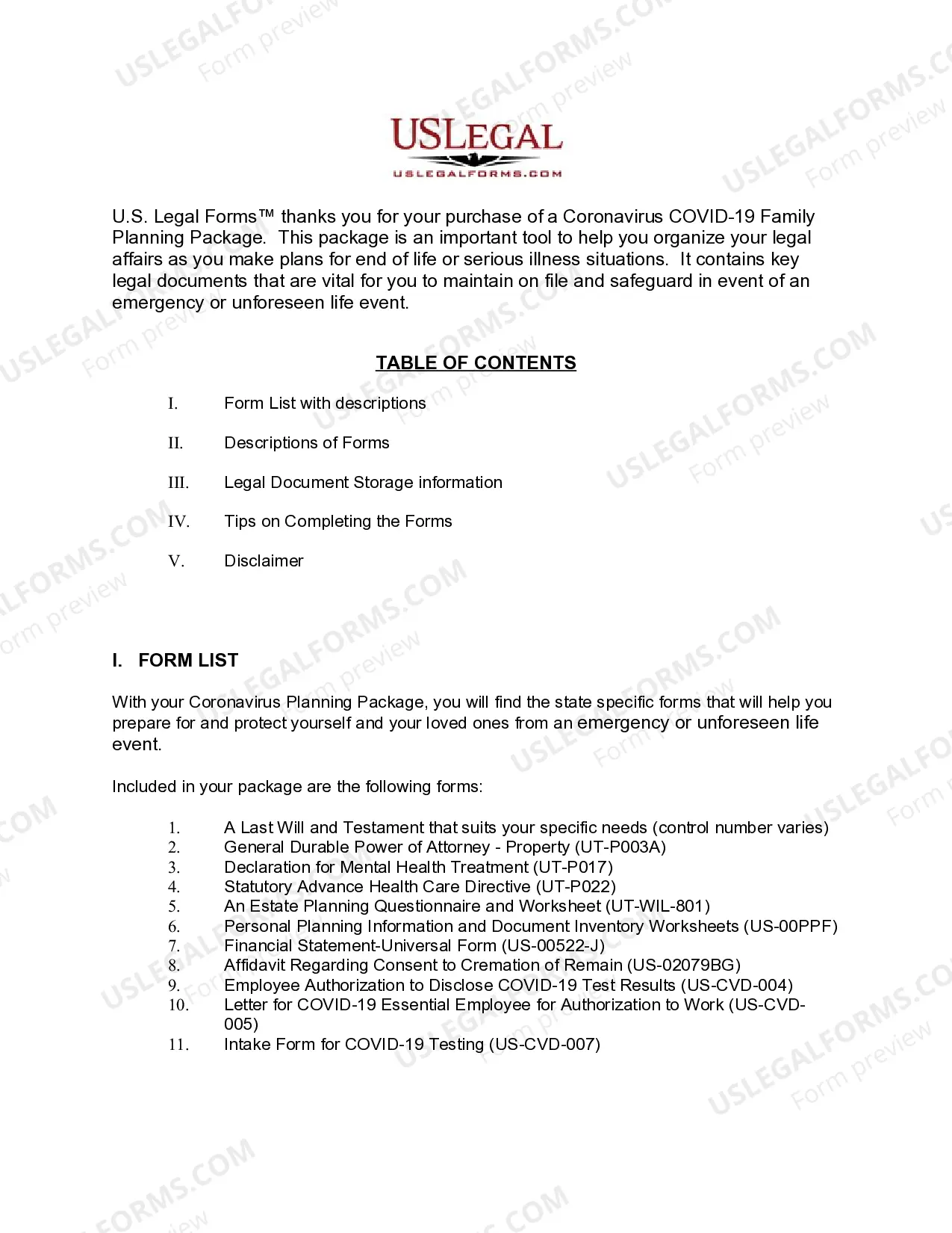 Preview Utah Coronavirus COVID-19 Family Planning Package