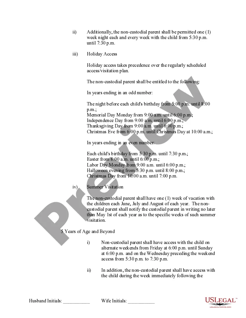 Preview Marital Domestic Separation and Property Settlement Agreement Minor Children no Joint Property or Debts effective Immediately