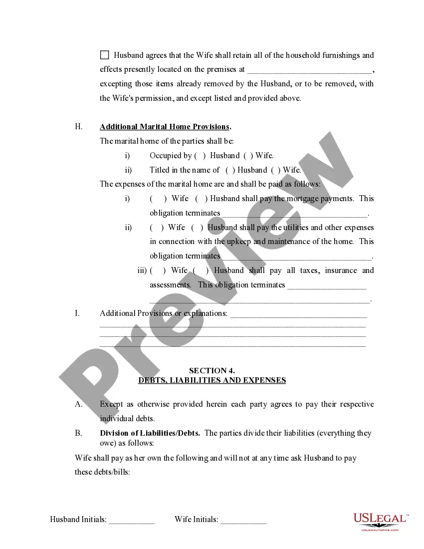 Get Marital Domestic Separation and Property Settlement Agreement no Children parties may have Joint Property or Debts where Divorce Action Filed Preview Marital Domestic Separation and Property Settlement Agreement no Children parties may have Joint Property or Debts where Divorce Action Filed