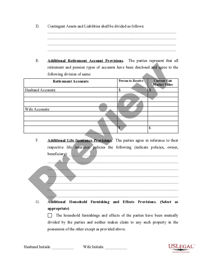 Preview Marital Domestic Separation and Property Settlement Agreement Adult Children Parties May have Joint Property or Debts effective Immediately