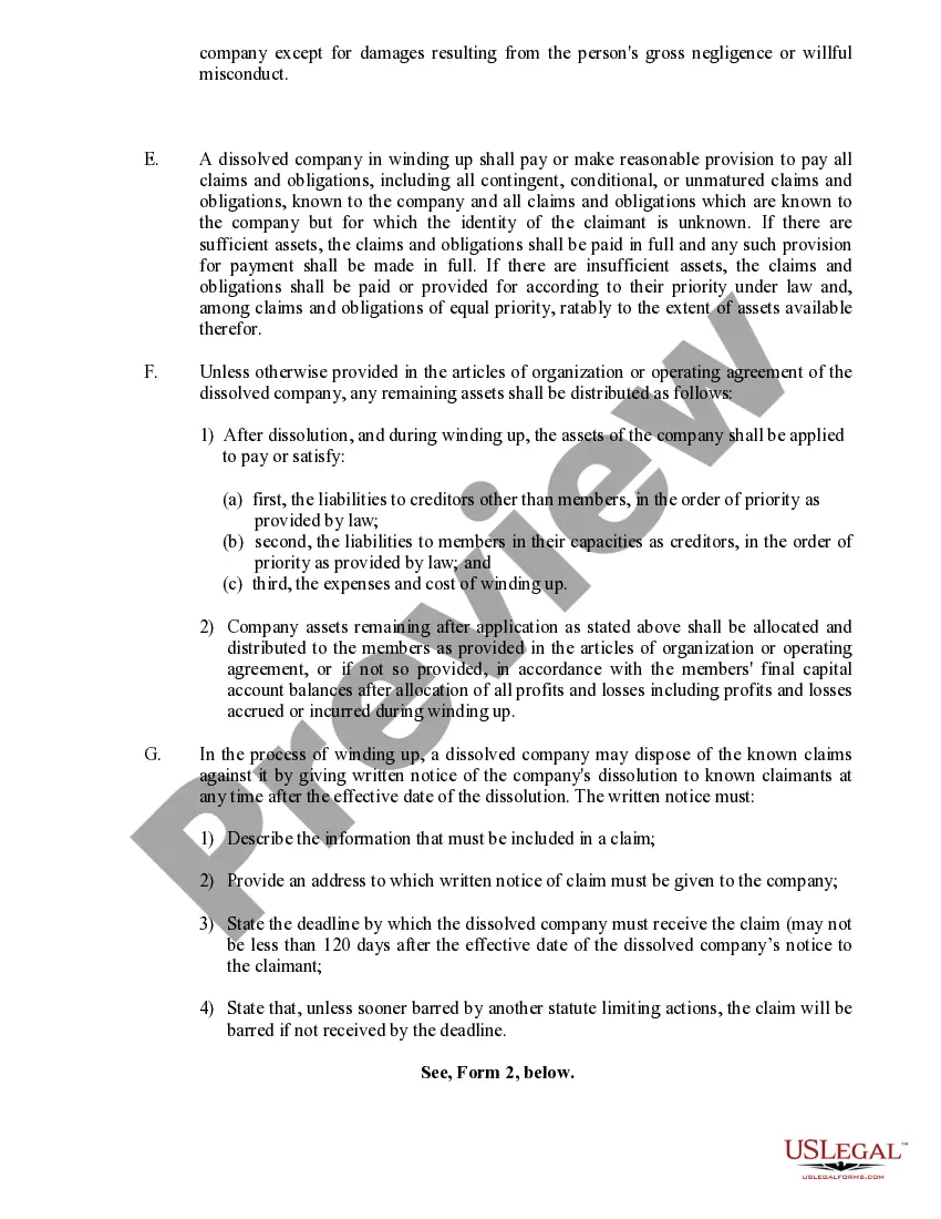 Get Utah Dissolution Package to Dissolve Limited Liability Company LLC Preview Utah Dissolution Package to Dissolve Limited Liability Company LLC