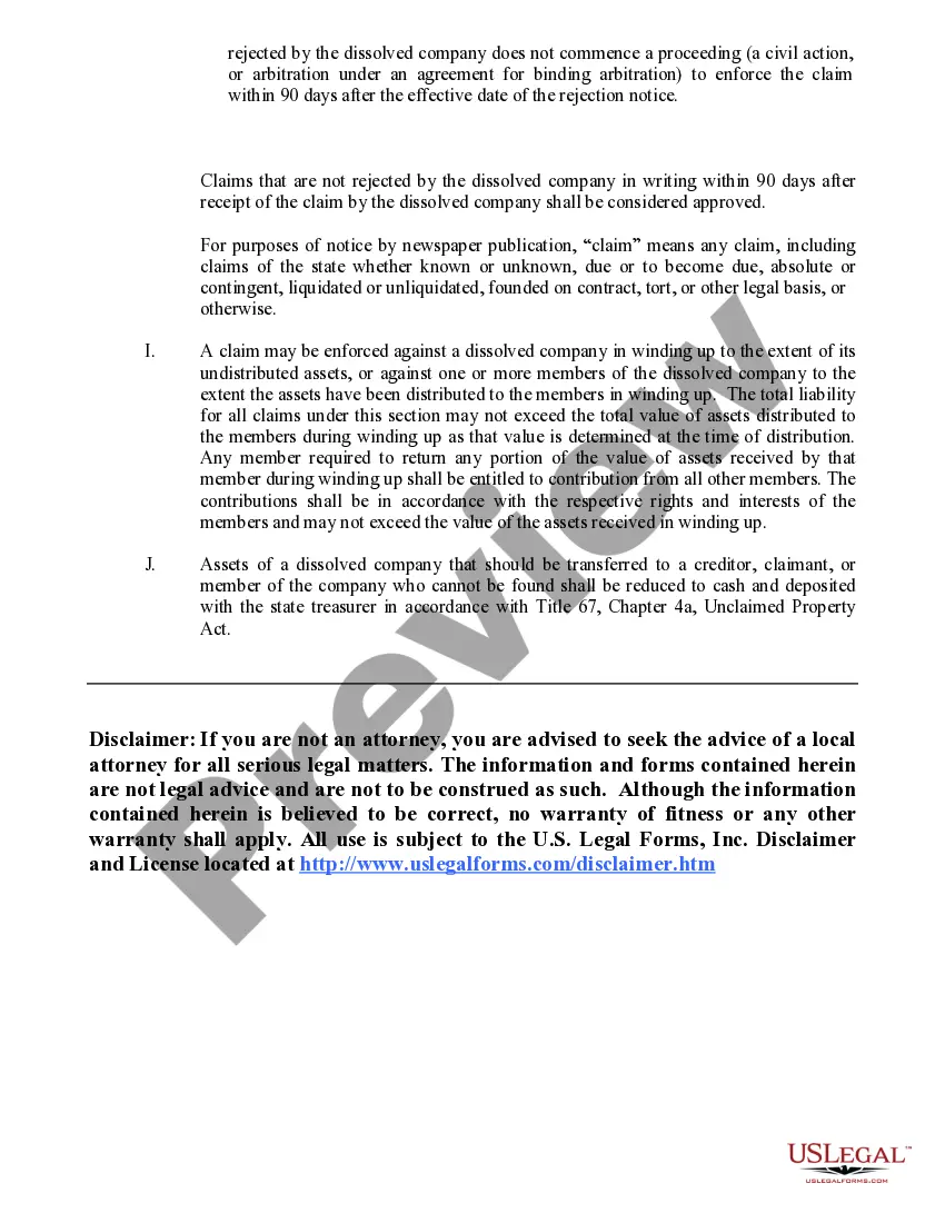 Get Utah Dissolution Package to Dissolve Limited Liability Company LLC Preview Utah Dissolution Package to Dissolve Limited Liability Company LLC