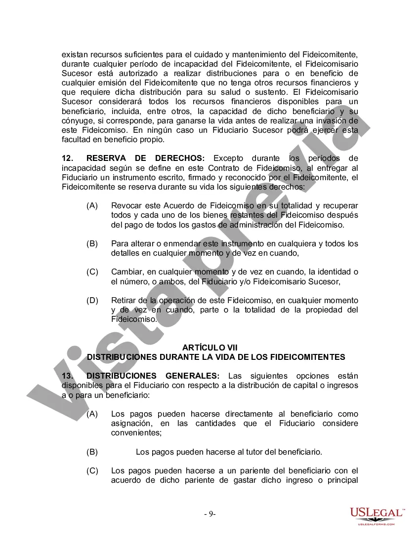 Preview Fideicomiso en vida para esposo y esposa con hijos menores o adultos