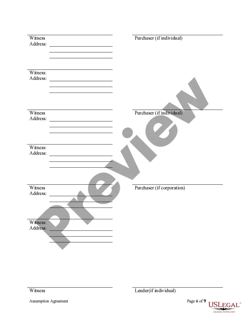 Preview Assumption Agreement of Deed of Trust and Release of Original Mortgagors