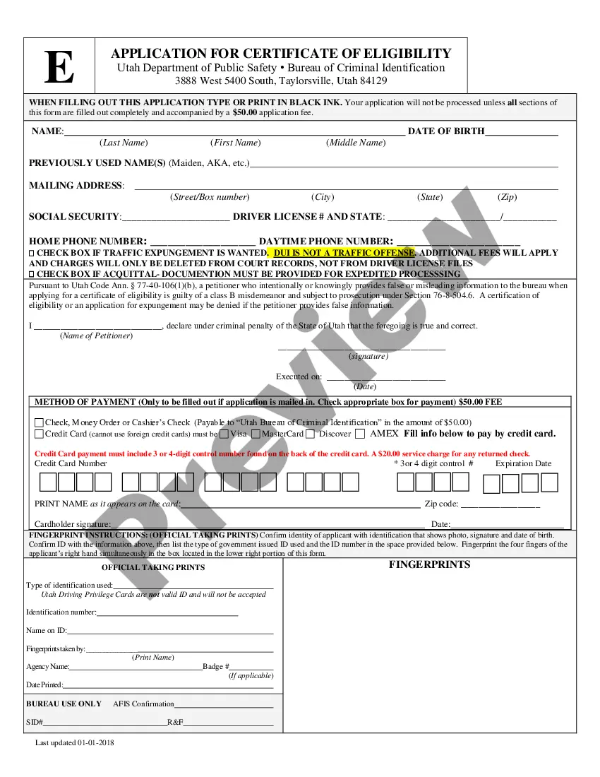 Get Application for Certificate of Eligibility from BCI Preview Application for Certificate of Eligibility from BCI