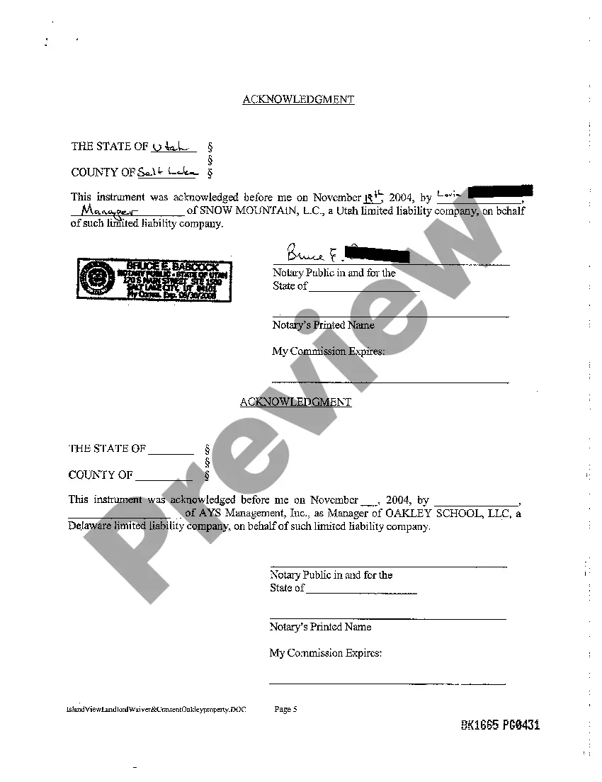 Preview Landlord's Waiver and Consent to Assignment of Leasehold Interest