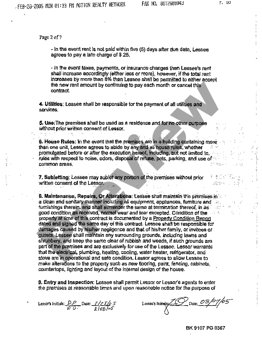 Preview Residential Lease With Option To Purchase - Lease or Rent to Own