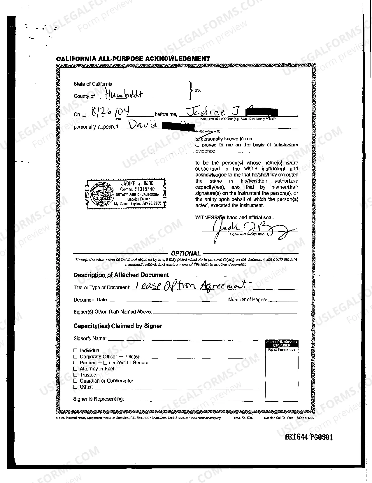 Preview Lease Option Agreement