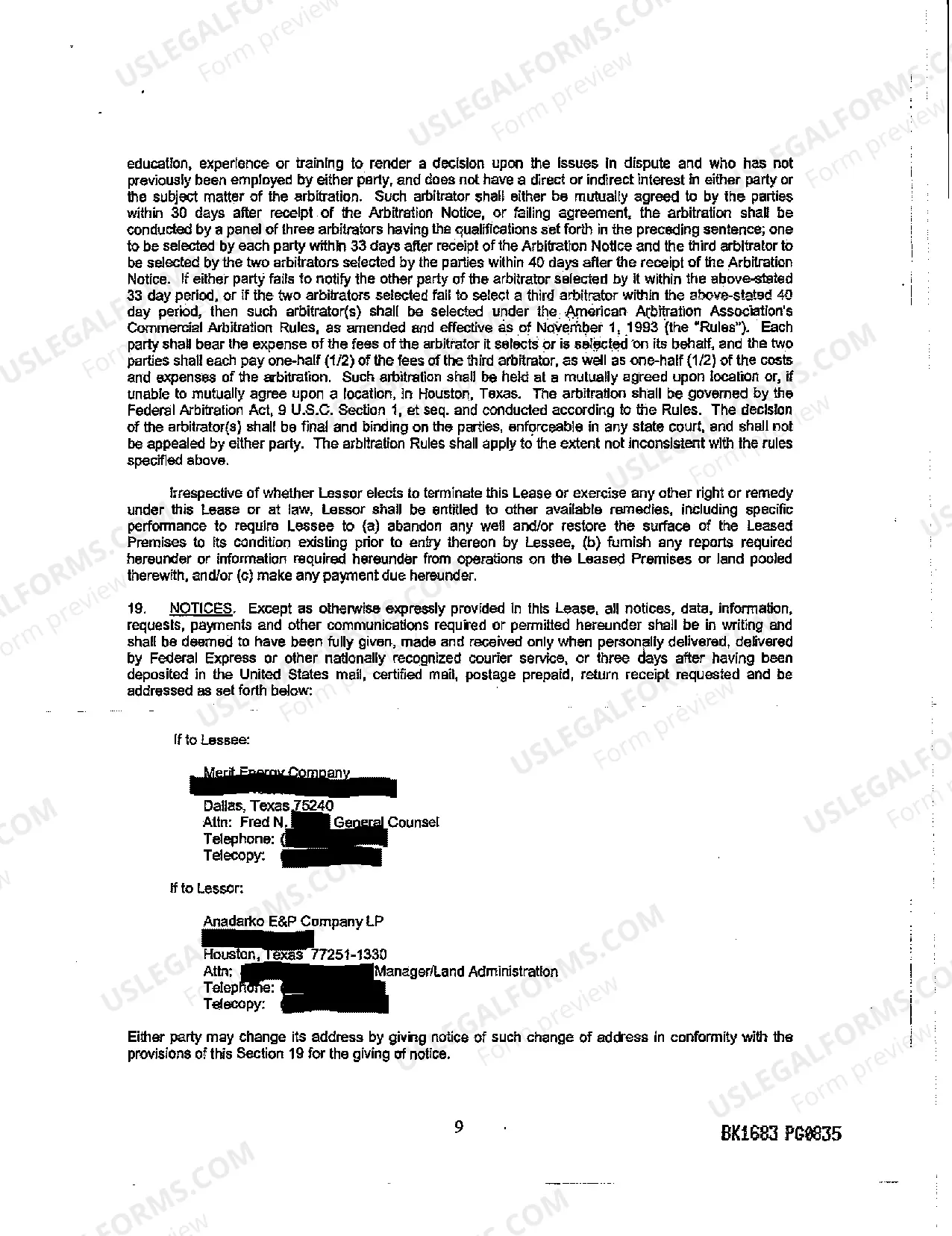 Preview Oil and Gas Lease